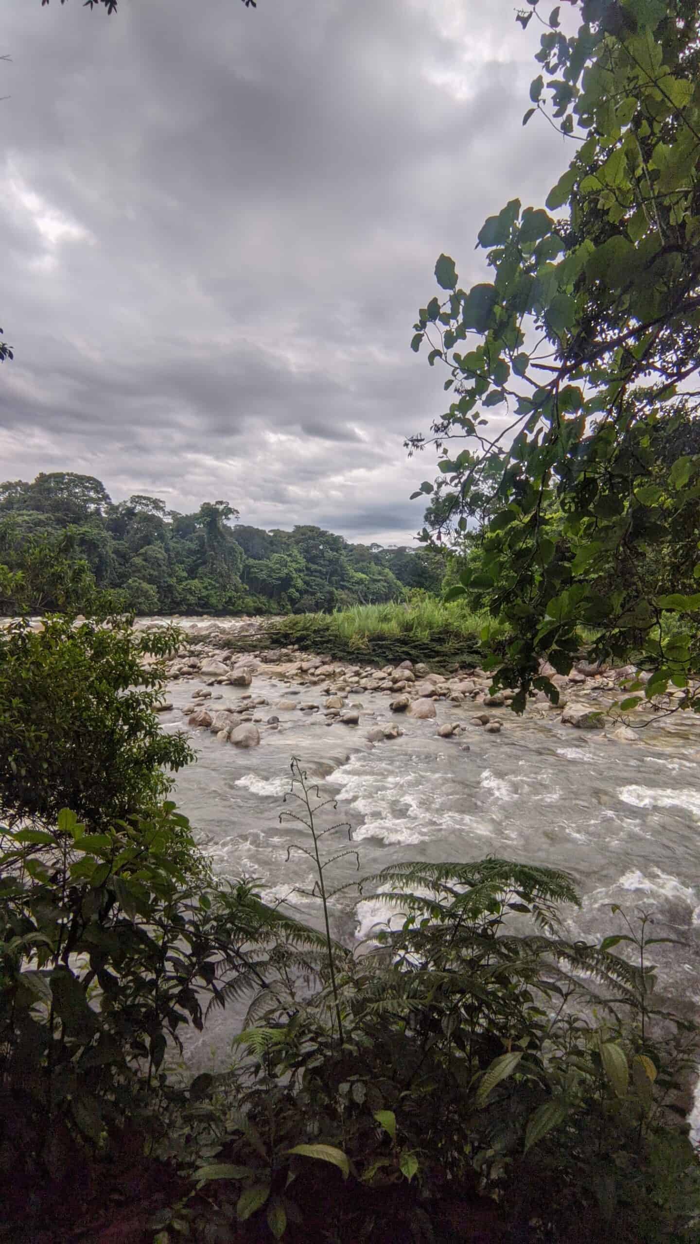 Vista del río desde uno de los lugares de camping.