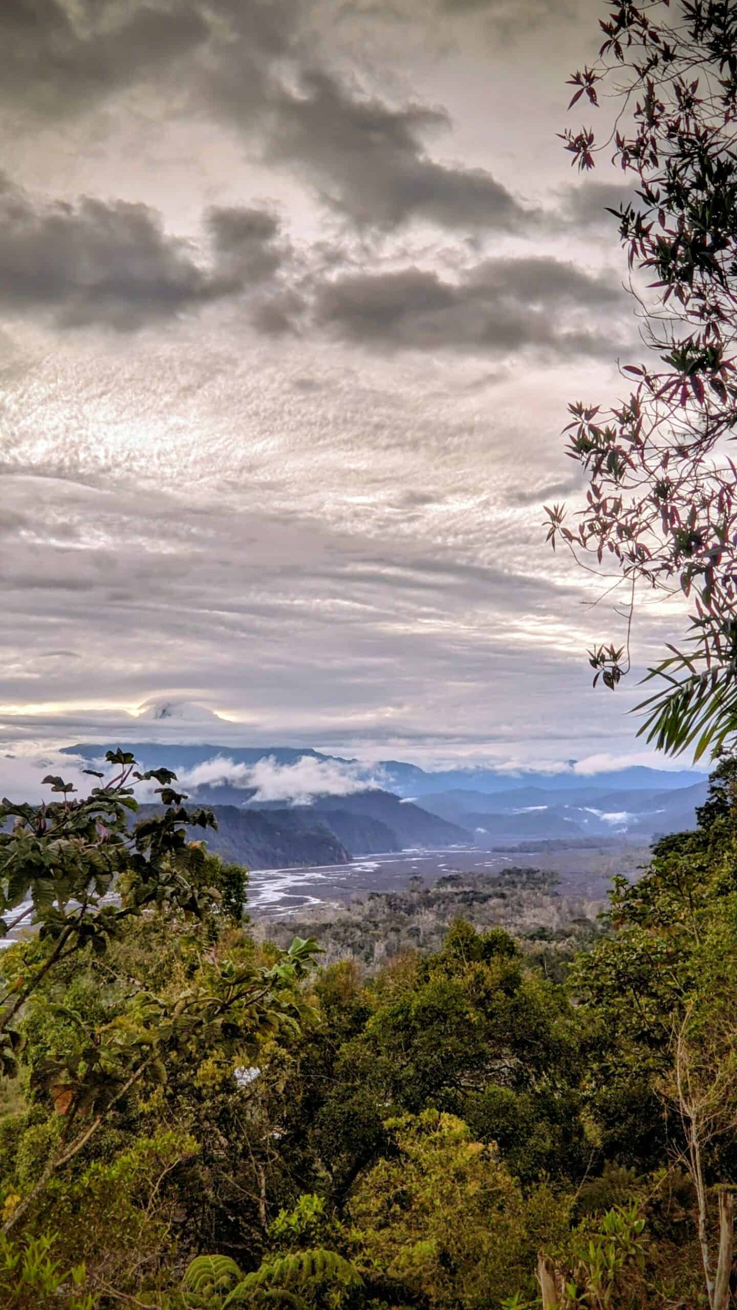 Vista del volcán Sangay
